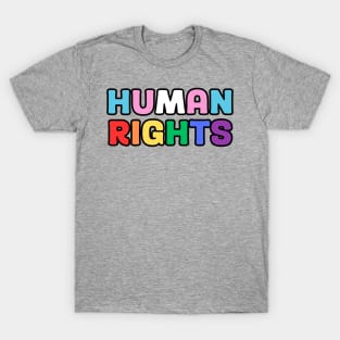 Human rights rainbow outlined T-Shirt